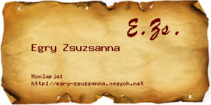 Egry Zsuzsanna névjegykártya